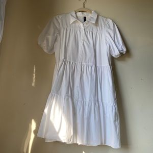 ZARA Voluminous Dress White